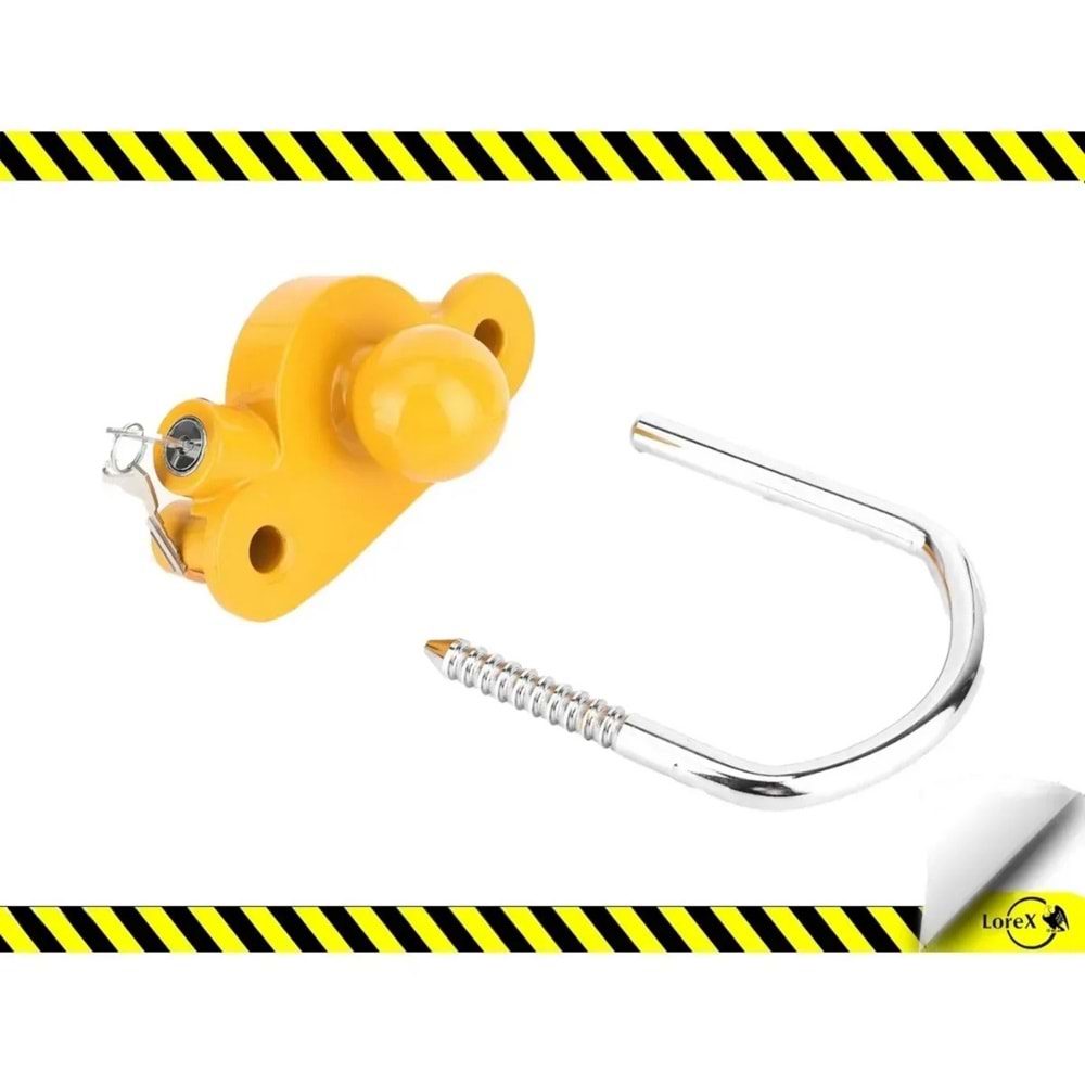 LOREX LR-CLA Römork , Karavan Kaplin Güvenlik Kilidi (Topuz Tip)