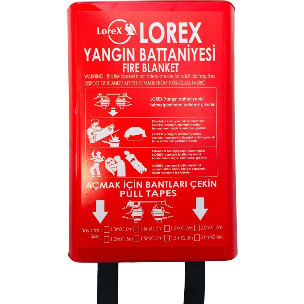 LOREX LR-FB1015B Kutulu Yangın Battaniyesi 100cm x 150cm