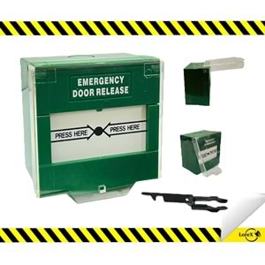 LOREX LR-5100GR Yeşil Çift Kontak Acil Çıkış Butonu