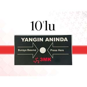 3mk Cam10 Yangın İhbar Butonu Camı 10lu