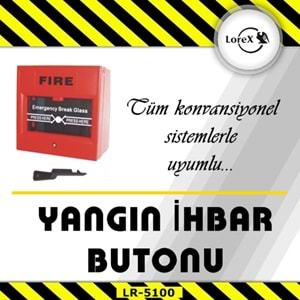 LOREX LR-5100 Konvansiyonel Yangın İhbar Butonu