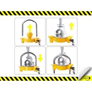 LOREX LR-CLA Römork , Karavan Kaplin Güvenlik Kilidi (Topuz Tip)