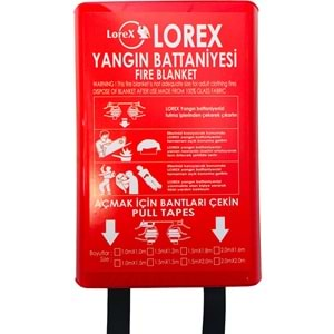 LOREX LR-FB1015B Kutulu Yangın Battaniyesi 100cm x 150cm