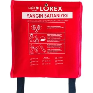 LOREX LR-FB1015C Çantalı 1 metre x 1,5 metre Yangın Battaniyesi