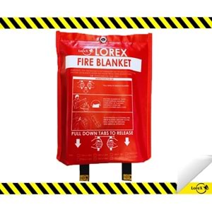LOREX LR-FB1518CP Premium Yangın Battaniyesi, Çantalı, 150cm X 180cm.