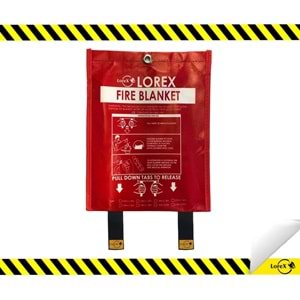 LOREX LR-FB2016CP Premium Serisi 200cm x 160cm Çantalı Yangın Battaniyesi