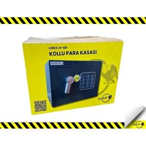 LOREX Kollu Kasa - Mini Boy - Siyah - Şifreli - Anahtarlı