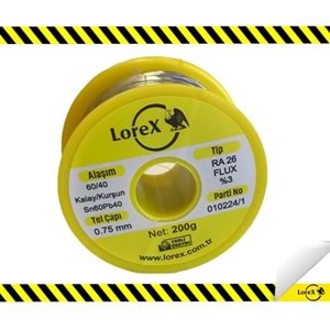 LOREX LR-SL200 200gr Lehim Teli , 0,75mm