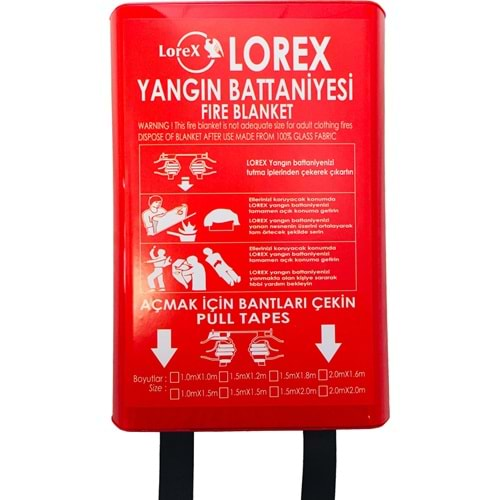 LOREX LR-FB1015B Kutulu Yangın Battaniyesi 100cm x 150cm