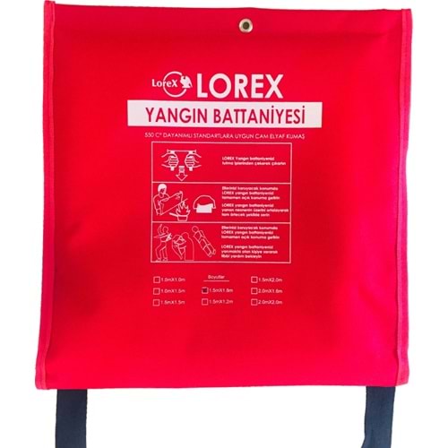 LOREX LR-FB1518C Yangın Battaniyesi 150x180 Çantalı