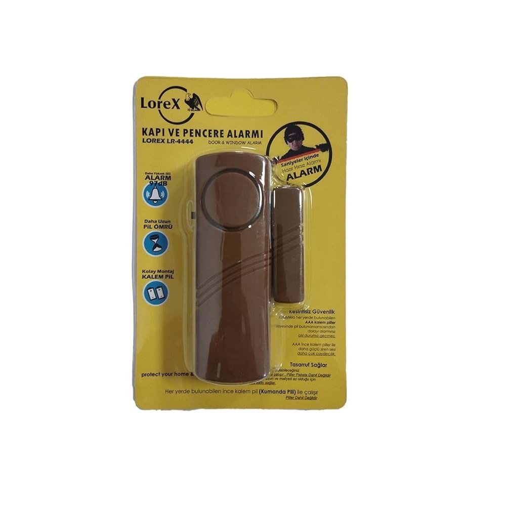LOREX LR-4444K Kahverengi Kumanda Pilli Kapı Pencere Alarmı